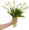 15 Pcs White Real Touch Artificial Tulips – Premium Latex Faux Flower Bouquet for Spring Wedding & Home Centerpiece Decor
